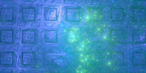 Fractal Wallpaper Hintergrund für Layout und Drucksachen in blau