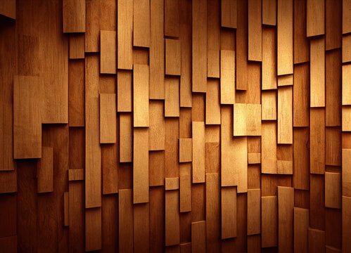 Wooden background with vertical rectangular shapes
