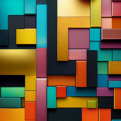 Abstract 3d Multi Colored background