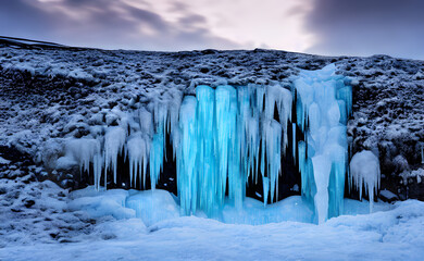 Frozen waterfall