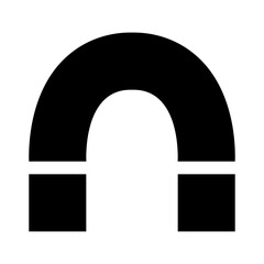 Magnet icon with a black style that is suitable for your modern business