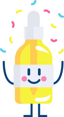 Medical Jar with pipette character. Vector illustration