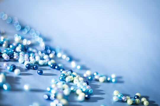 Blue beads blur