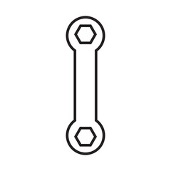 Graphic flat wrench icon for your design and website