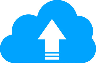 simple cloud upload illustration material