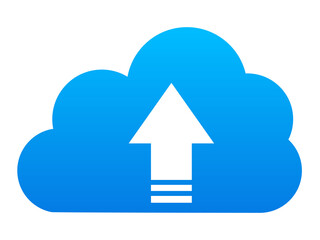 simple cloud upload illustration material