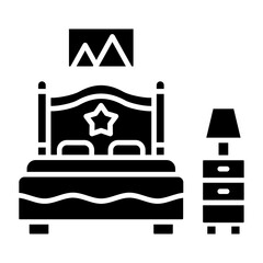 Bedroom Glyph Icon