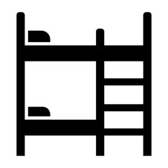 Bunk Bed Glyph Icon