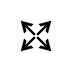 Graphic flat zoom out icon for your design and website