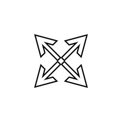 Graphic flat zoom out icon for your design and website