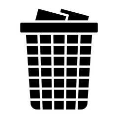 Paper Bin Glyph Icon