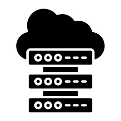 Cloud Storage Glyph Icon