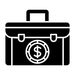 Briefcase Glyph Icon