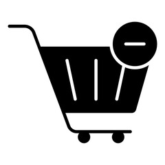 Remove from cart icon, editable vector