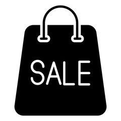 Filled design icon of shopping sale 