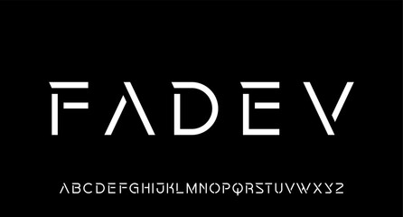 FADEV, modern, futuristic modern geometric font