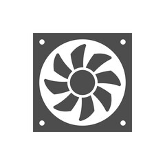 Computer fan or cooler glyph icon