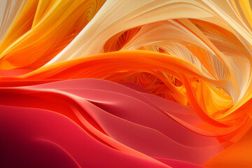 Obraz premium Abstract orange color curvy style background