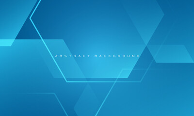 Abstract blue geometric overlap design modern futuristic technology background vector