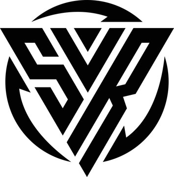 SVR letter logo with the triangle design