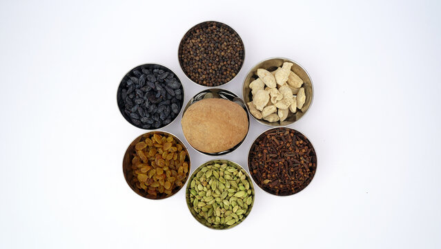Indian Home Spices or called Masala or Masale. Set of colorful and healthy indian spices.  Indian Spices