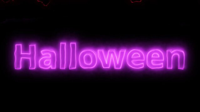 Halloween　ハロウィン　紫　黒　動画素材　アニメーション　モーショングラフィック