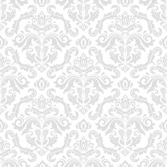Classic seamless pattern. Damask orient light ornament. Classic vintage background. Orient light ornament for fabric, wallpaper and packaging