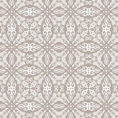 Classic seamless white pattern. Damask orient ornament. Classic vintage background. Orient beige and white ornament for fabric, wallpaper and packaging