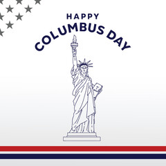 Happy Columbus Day in the spirit of the Liberty Statue and the color white 