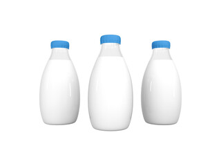 Transparent Glass Milk Bottle Image