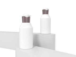 Transparent Cosmetic Lotion Bottle Image