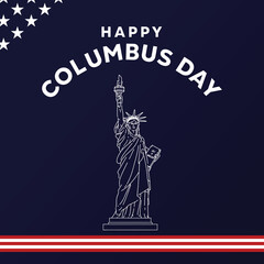 Happy Columbus Day with the Liberty Statue