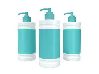 Transparent Cosmetic Lotion Bottle Image