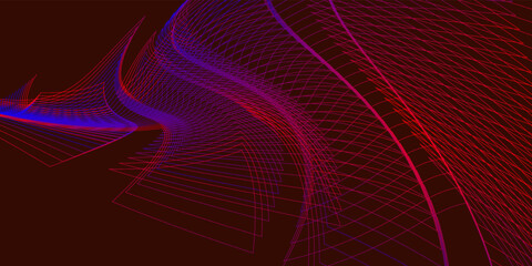 Abstract dark red background with blue purple lines