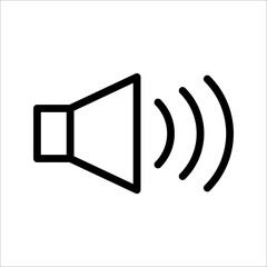 loudspeaker icon vector, stock vector illustration flat design style