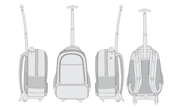 backpack troller vector