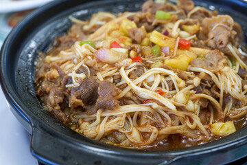 A Delicious Chinese Dishes, Flammulina Fatty Beef