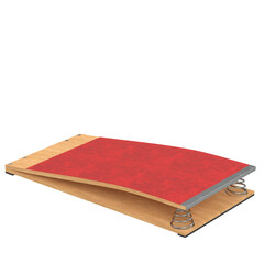 3D rendering illustration of a gymnastics springboard