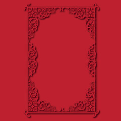 Frame, in the style of an ornament, Vector illustration eps 10, Art.