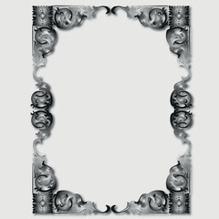 Frame, in the style of an ornament, Vector illustration eps 10, Art.