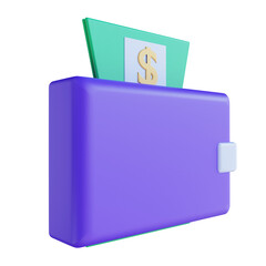 3d illustration wallet