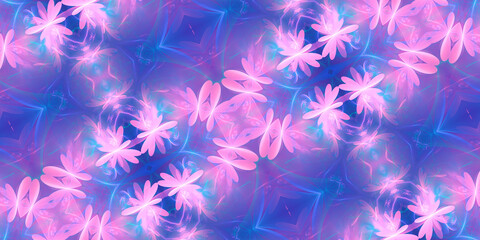 Fractal Wallpaper Hintergrund für Layout und Drucksachen in blau rosa