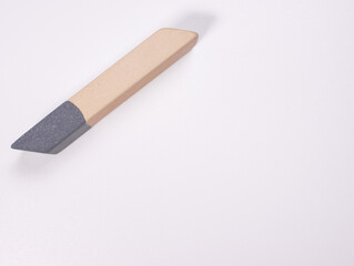 Rubber pencil eraser isolated on a white background