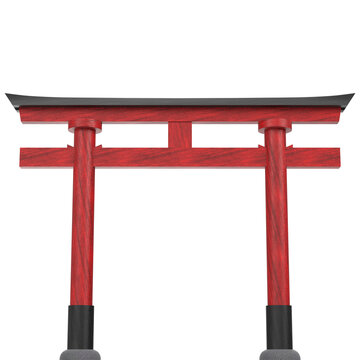 3D rendering illustration of a japanese torii gate