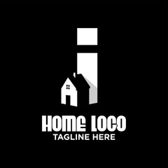 Letter I House Logo Design Template Inspiration, Vector Illustration.