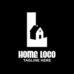 Letter L House Logo Design Template Inspiration, Vector Illustration.