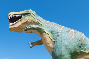 World's largest dinosaur in Drumheller, Alberta, Canada.
