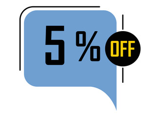 5 off blue banner forty percent 
