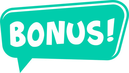 bonus retro speech bubble