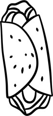 Burrito Snack Hand Drawn